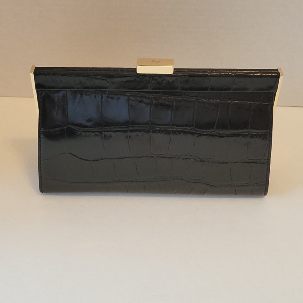 Monsac leather clutch